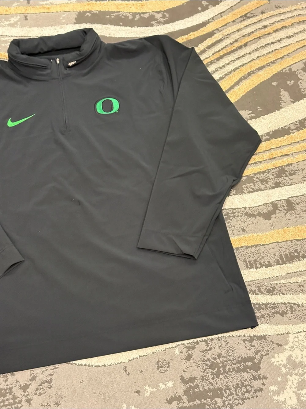 Nike Oregon Ducks NCAA Football Sideline Gray 1/2 Zip Windbreaker Jacket Men 2XL